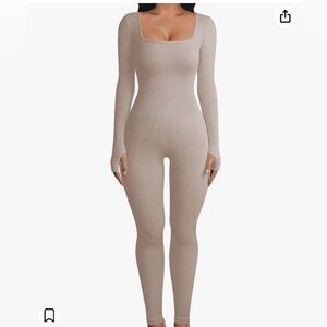 Yoga Jumpsuit Long Sleeve Square Neck super stretchy L